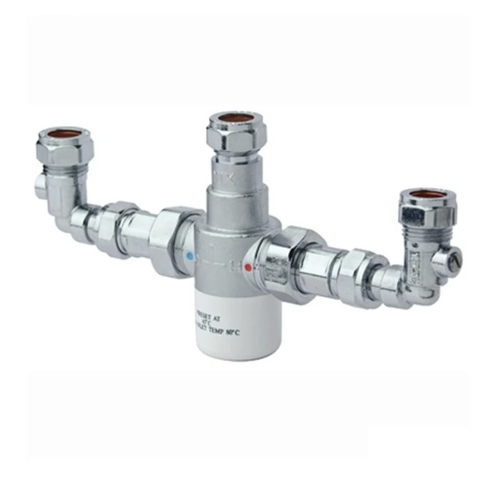15mm Thermostatic Mixing Valve with Isolation Elbows