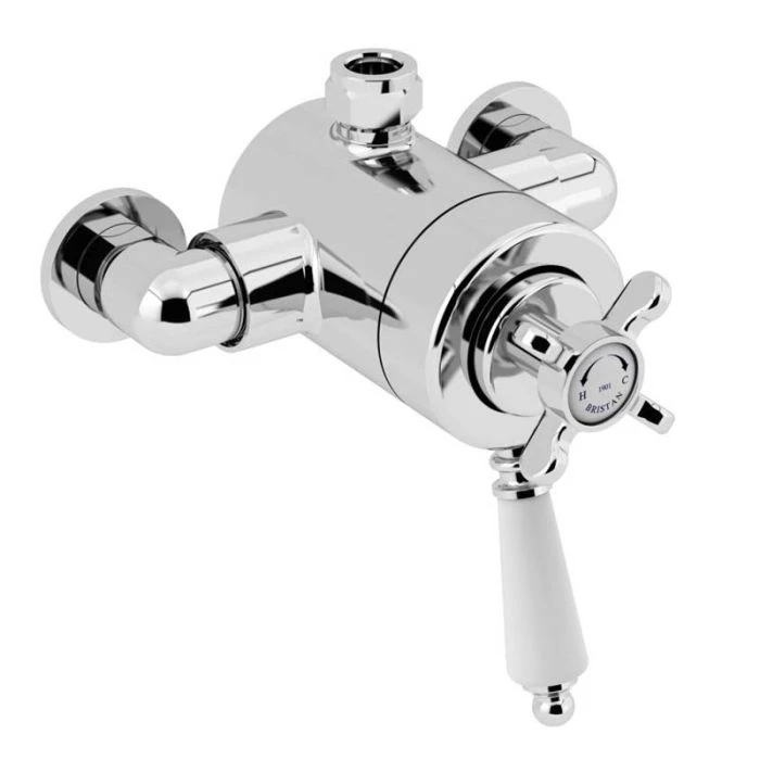 1901 Thermostatic Exposed Dual Control Shower Valve Top Outlet Chrome