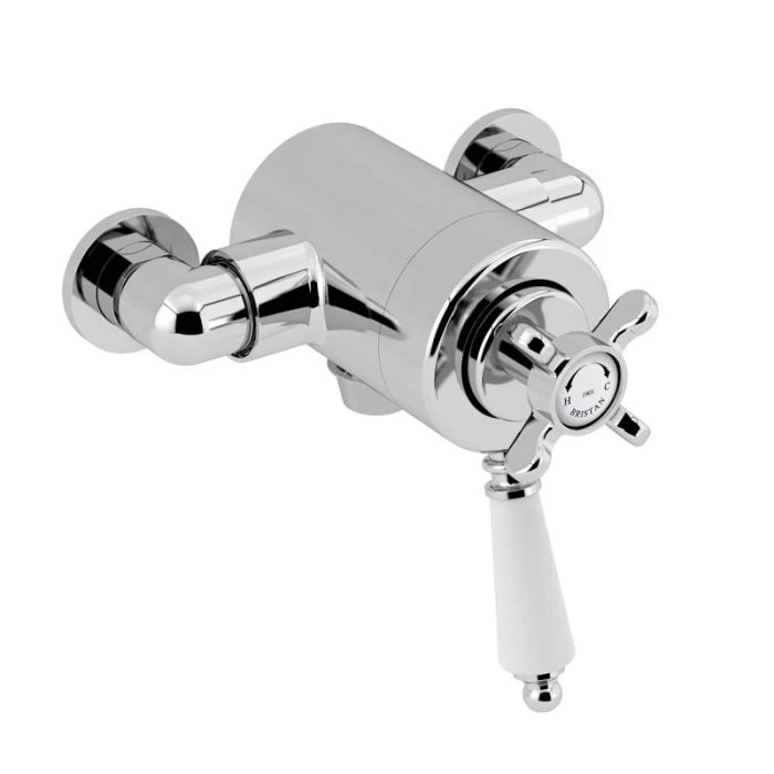 1901 Thermostatic Exposed Dual Control Shower Valve Bottom Outlet Chrome