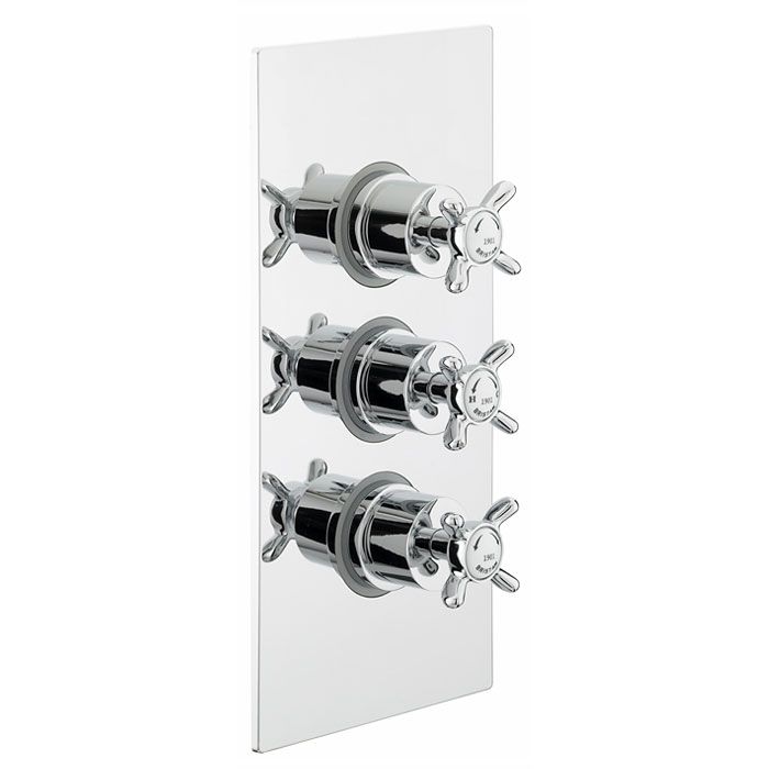 1901 Recessed Shower valve with Stopcocks Chrome