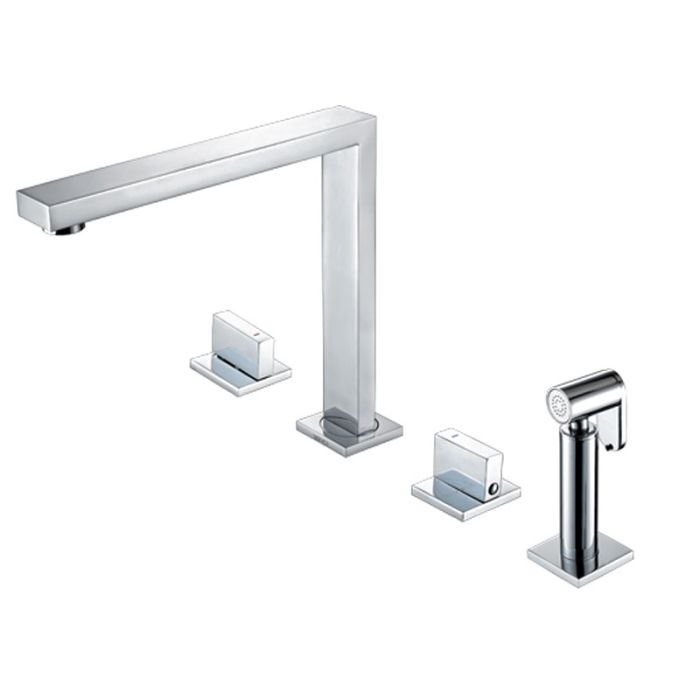 Novanta 4 Hole Sink Mixer inc. Hand Spray Chrome