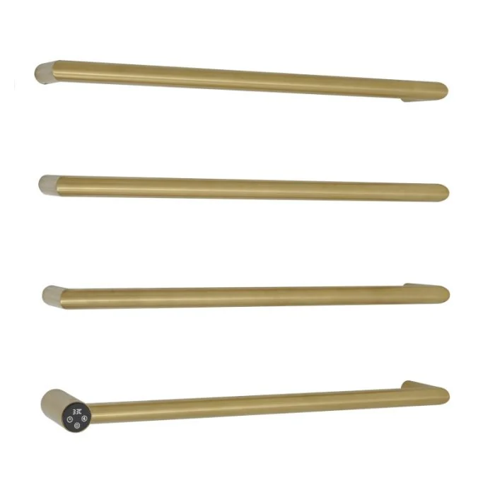 Obi Electric Bar Towel Rail Brushed Brass