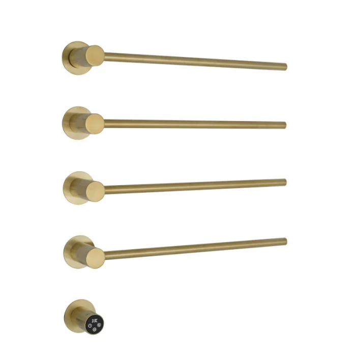 Onyx Electric Bar Towel Rail Brushed Brass