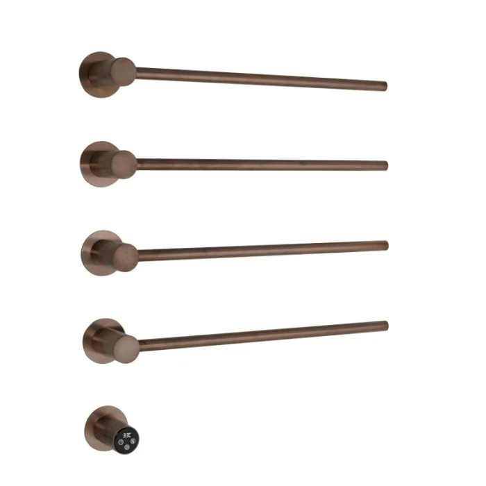 Onyx Electric Bar Towel Rail Brushed Bronze