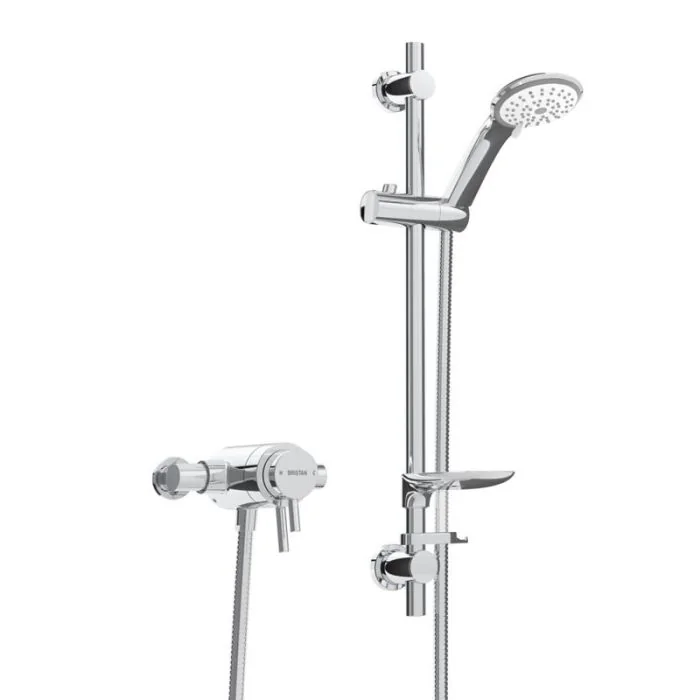 Prism Exposed Sequential Chrome Shower Valve with Adjustable Riser Kit