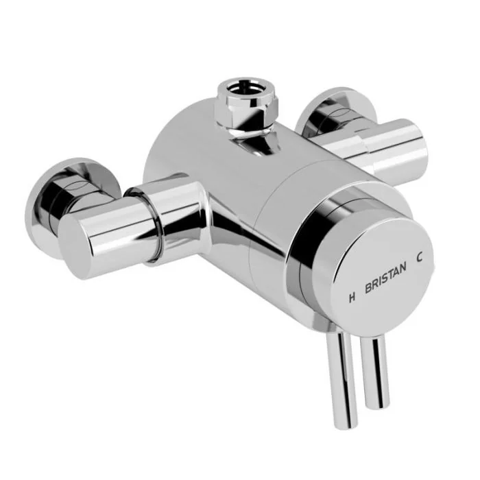 Prism Exposed Concentric Chrome Top Outlet Shower Valve