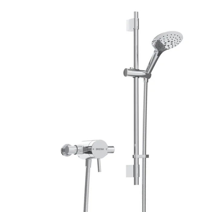 Prism Exposed Sequential Chrome Shower Valve with Adjustable Riser Kit