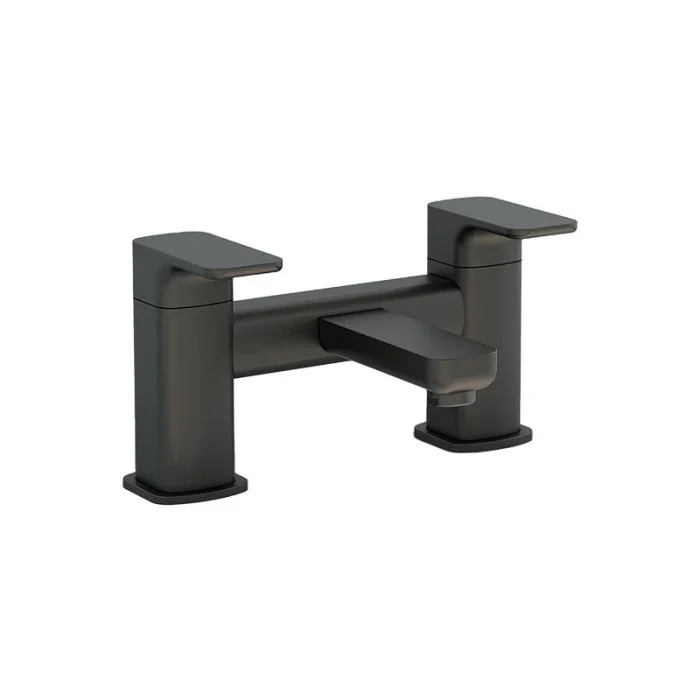 Flite Deck Mounted Bath Filler Matt Black