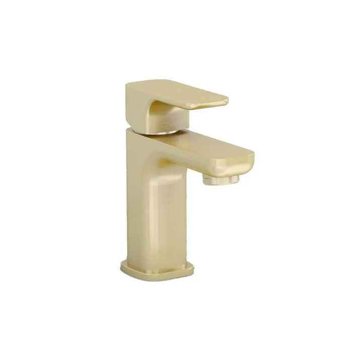 Flite Small Basin Mixer With Clicker Waste Brushed Brass