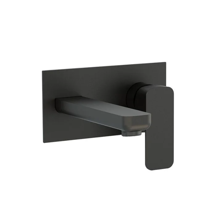 Flite Wall Mounted Basin Mixer Matt Black