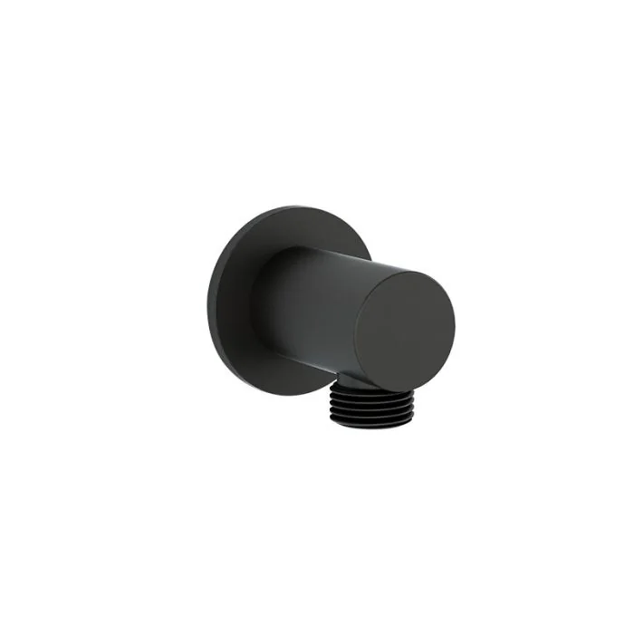 Round Wall Outlet Elbow Matt Black