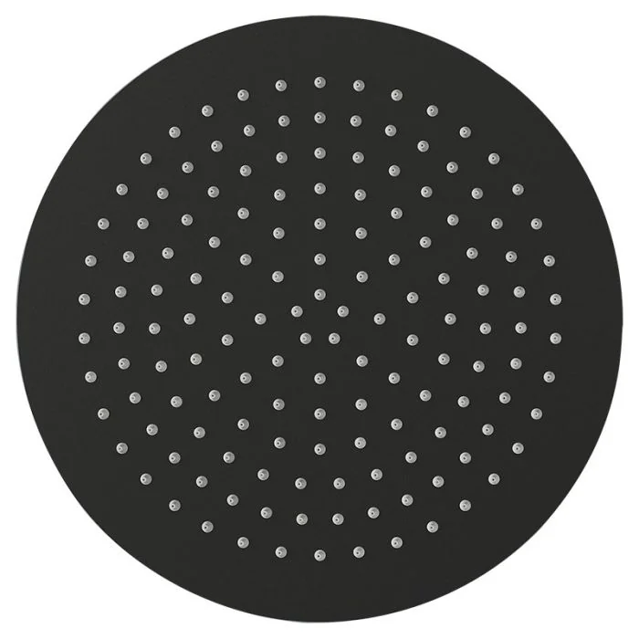 Slimline Round 400mm Shower Head Matt Black