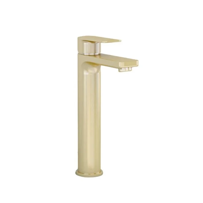Suburb Tall Basin Mixer With Clicker Waste Brushed Brass