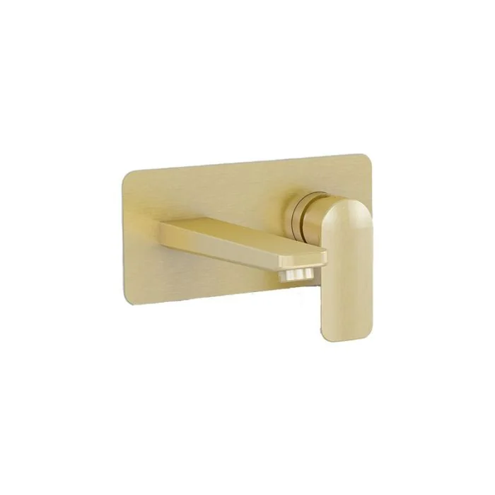 Suburb Wall Mounted Basin Mixer Brushed Brass