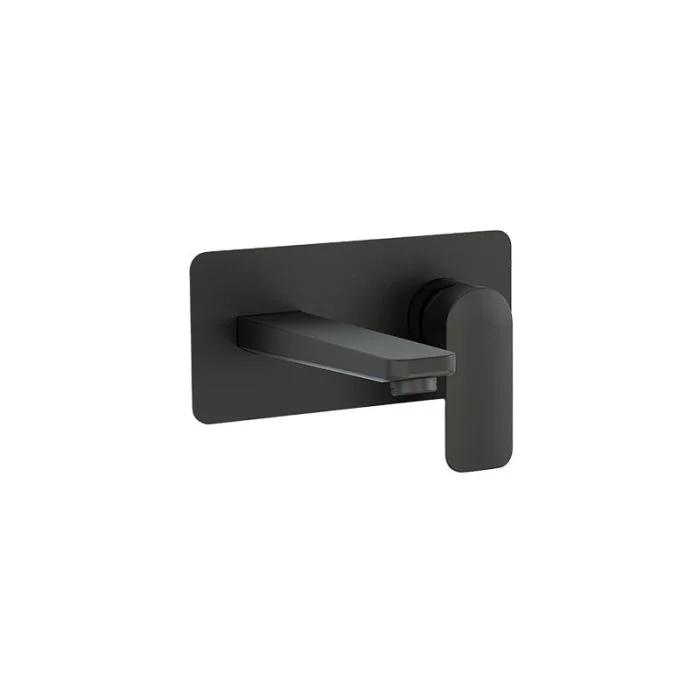 Suburb Wall Mounted Basin Mixer Matt Black