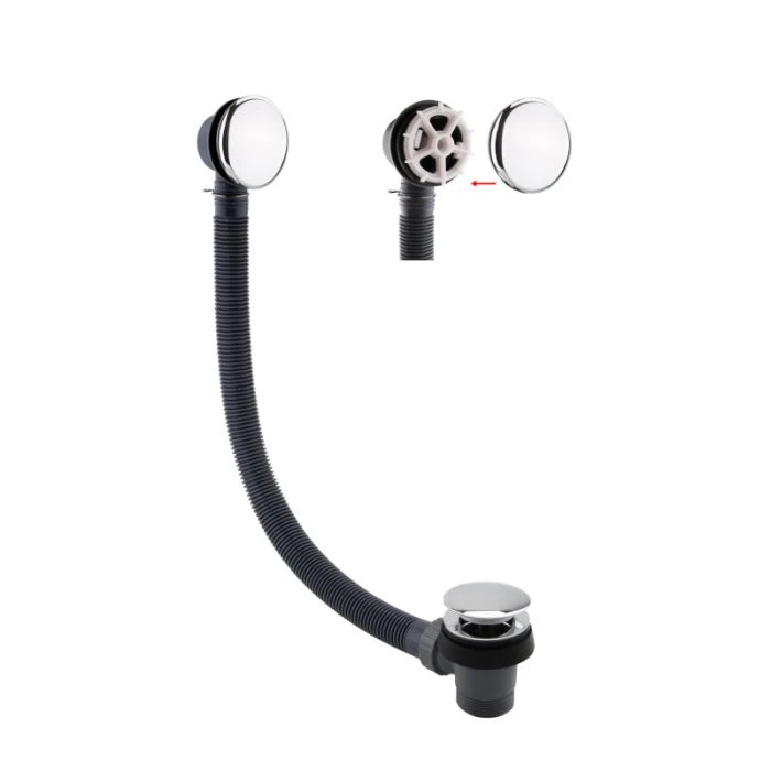 Hair Catch Clicker Bath Waste Chrome