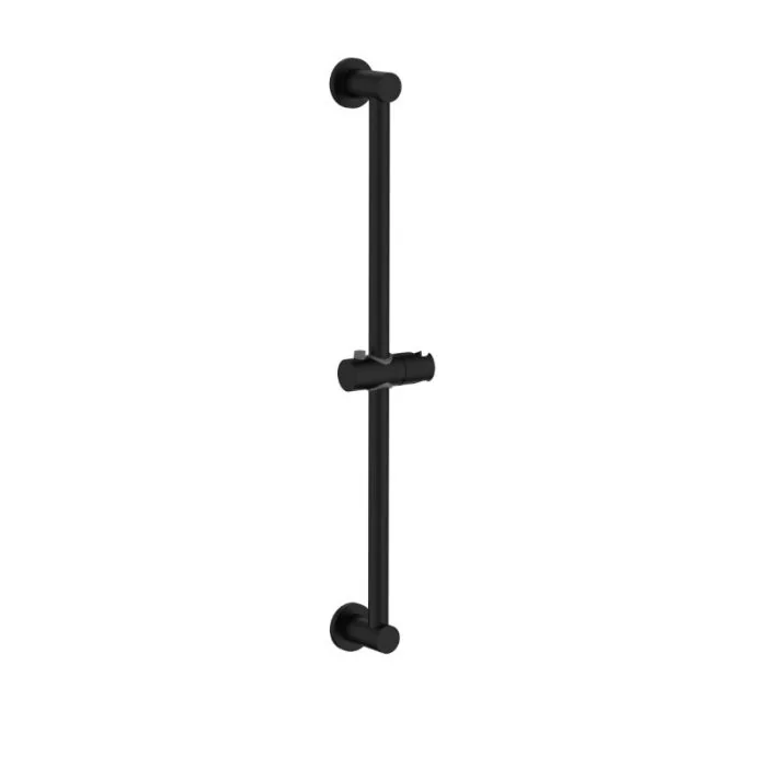 Round Riser Rail with Fixed Position Brackets Matt Black