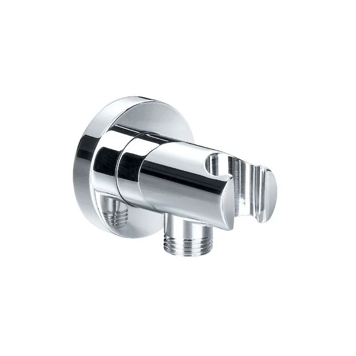 Round Wall Outlet Elbow With Handset Holder