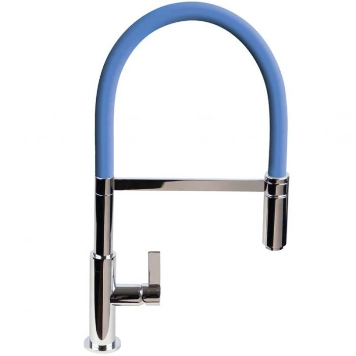Spirale Sink Mixer Chrome Mid Blue