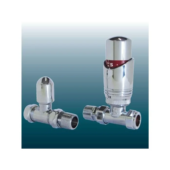 Straight Thermostatic Rad Valves Set