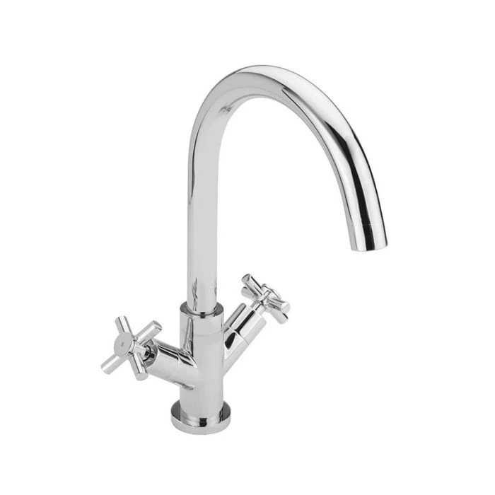 Crosshead Handle Monobloc Kitchen Sink Mixer Chrome