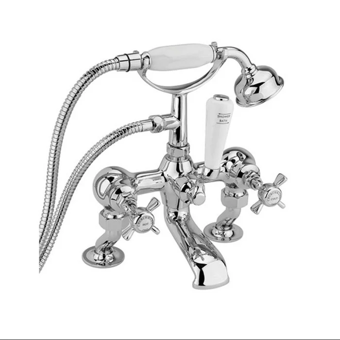 CHURCHMAN CRANKED BATH SHOWER MIXER KIT CHROME