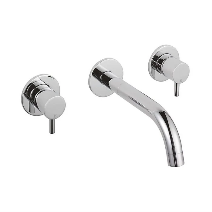 ERGO LEVER 3 HOLE WALL MOUNTED BASIN MIXER CHROME
