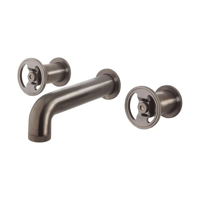 Union Wall Basin Mixer Brushed Black Chrome