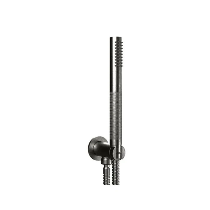 Crosswater Union Wall Outlet and Handset Brushed Black Chrome Finish UB963B