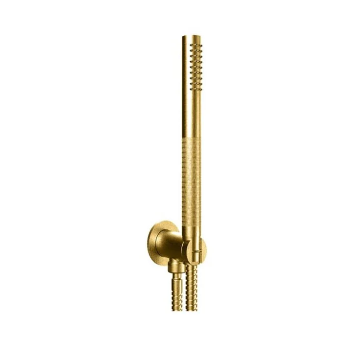Crosswater Union Wall Outlet and Handset Brushed Brass Finish UB963U