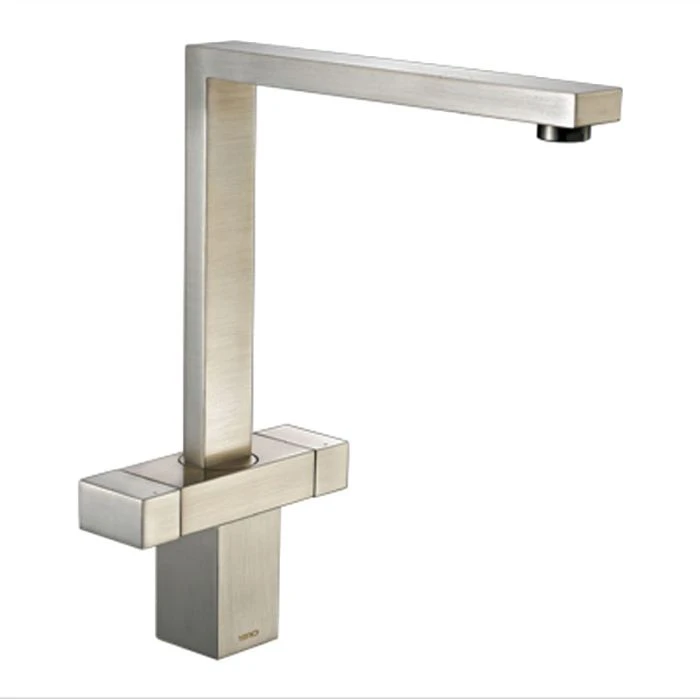 Versare Square Kitchen Mixer Tap Brushed Steel