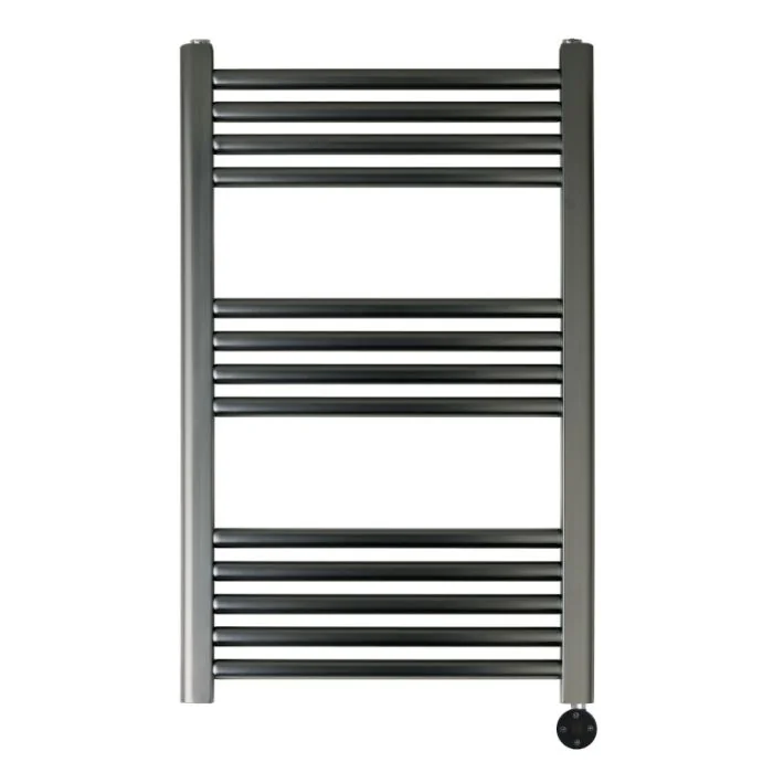 VOS 800x500 Electric Towel Rail Brushed Black