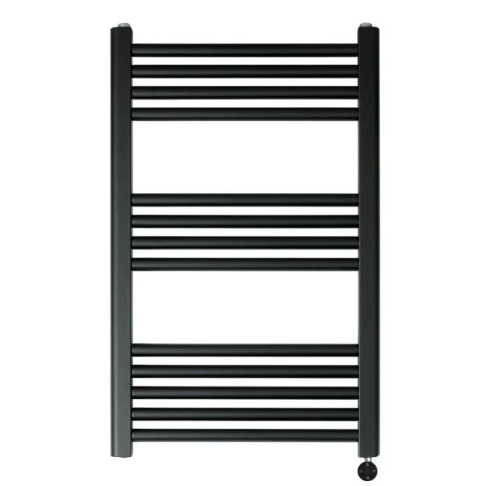 VOS 800x500 Electric Towel Rail Matt Black