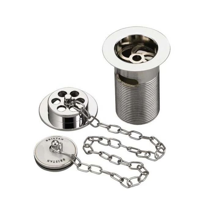 Traditional Bath Waste Porcelain Plug Chrome