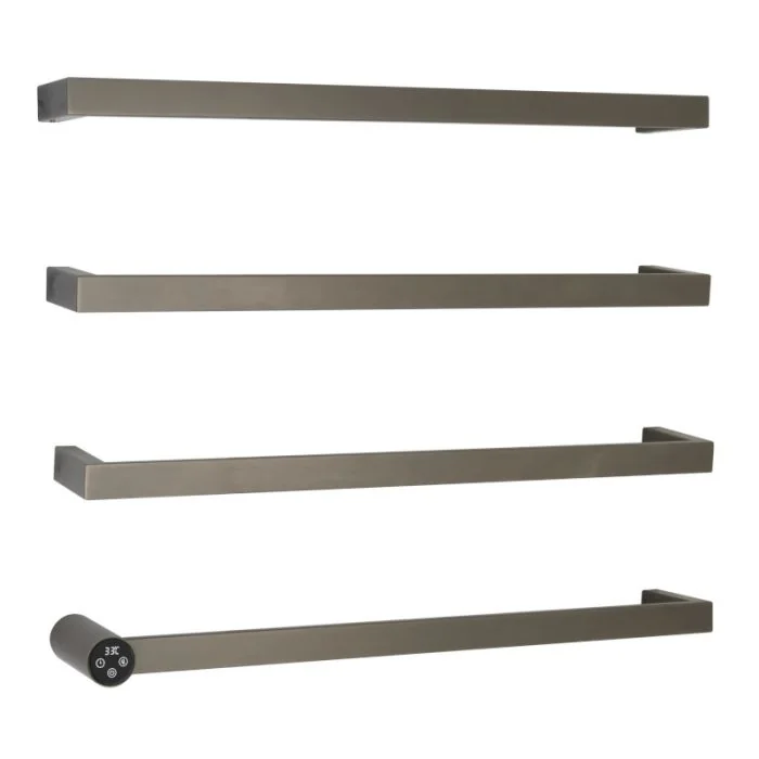 Zyon Electric Bar Towel Rail Brushed Black